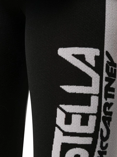 Shop Stella Mccartney Sporty Logo-print Leggings In Black