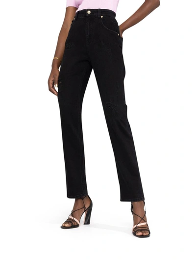 Shop Dolce & Gabbana Logo-patch Straight Trousers In Black