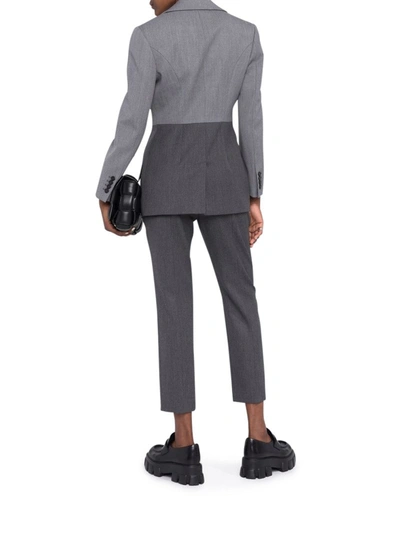 Shop Alexander Mcqueen High-waisted Cropped Trousers In Grey
