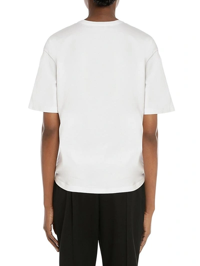 Shop Alexander Mcqueen Logo Print Cotton T-shirt In White