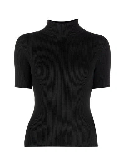 Shop Off-white Arrow Band Mock-neck Top In Black