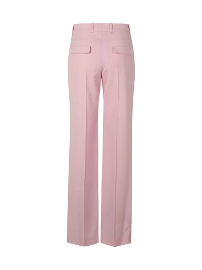 Shop Chloé Trousers With Wide Leg In Pink & Purple