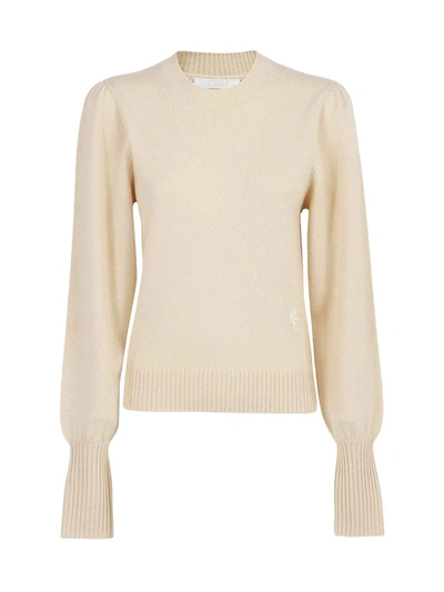 Shop Chloé Sand Cashmere Sweater In Nude & Neutrals