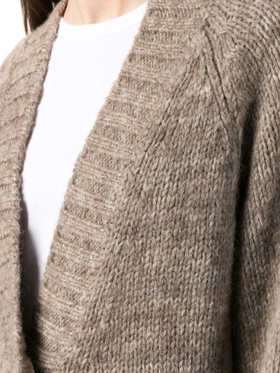 Shop Maison Margiela Wool Cardigan In Grey