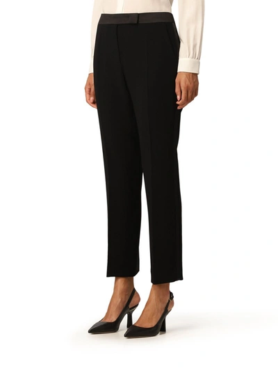 Shop Max Mara Trousers In Cady In Black