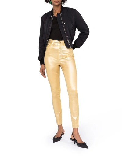 Shop Dolce & Gabbana High-rise Skinny Jeans In Metallic