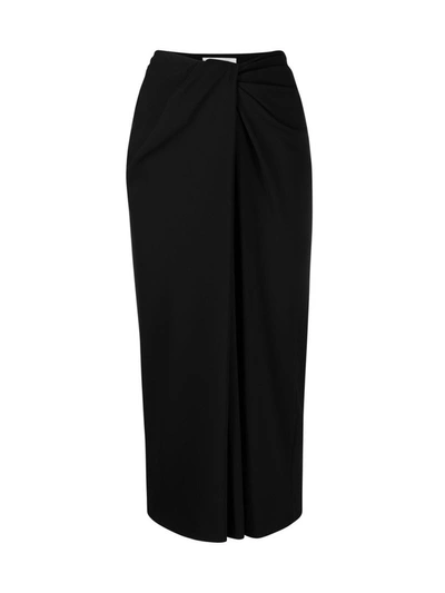 Shop Valentino Twist-detail Pencil Skirt In Black