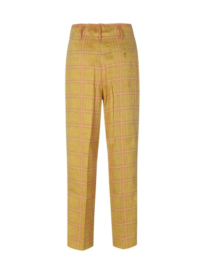 Shop Forte Forte Jacquard Pants In Yellow & Orange