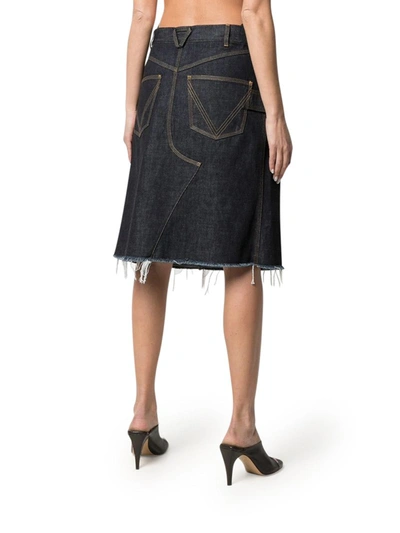 Shop Bottega Veneta A-line Mid-length Skirt In Blue