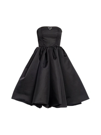 Shop Prada Corset Dress In Black