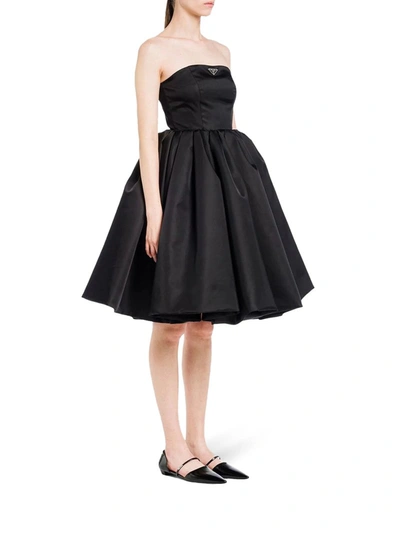 Shop Prada Corset Dress In Black