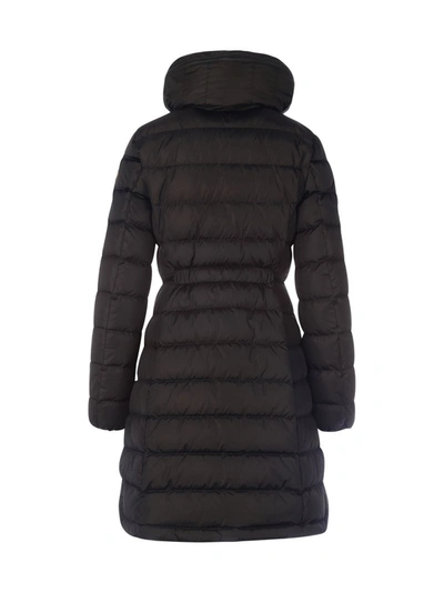 Shop Moncler Flammette Hooded Coat In Black