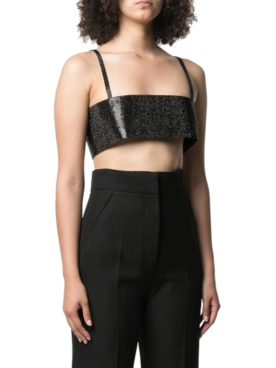 Shop Nué Charlotte Crystal-embellished Top In Black