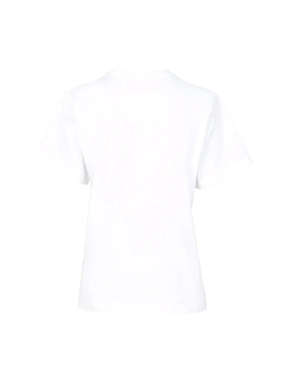 Shop Alaïa Cotton Jersey T-shirt With Logo In White