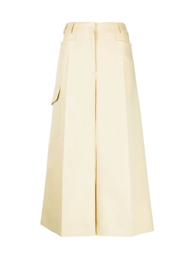 Shop Stella Mccartney High-waisted Wide-leg Culottes In White