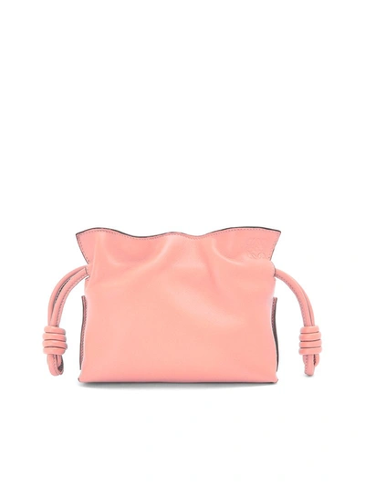 Shop Loewe Nano Flamenco Clutch In Nappa Calfskin In Pink & Purple