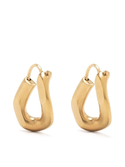 Shop Maison Margiela Twisted Chain Earrings In Metallic