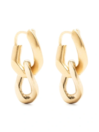 Shop Maison Margiela Chain-link Detail Earrings In Metallic