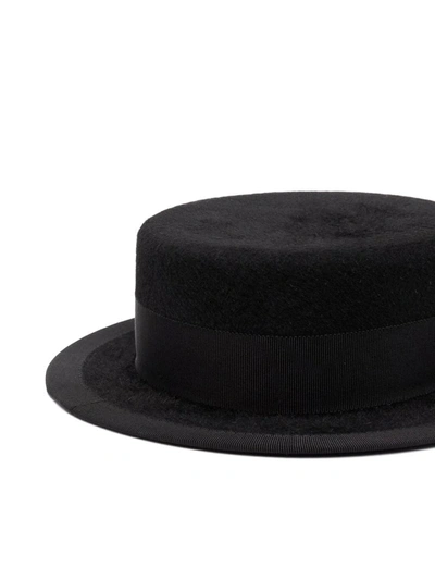 Shop Ruslan Baginskiy Canotier Hat In Black