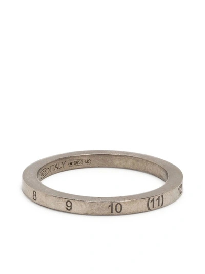 Shop Maison Margiela Engraved-number Ring In Metallic