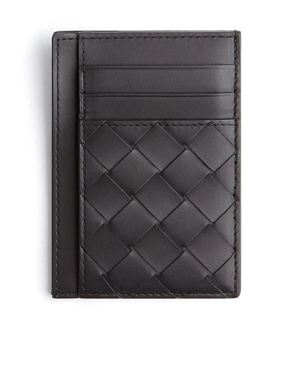 Shop Bottega Veneta Card Holder With Coin Purse In Black