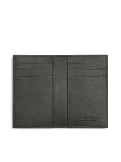 Shop Bottega Veneta Card Holder In Grey