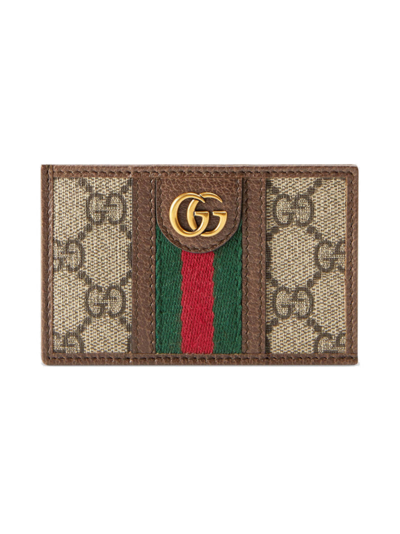 Shop Gucci Ophidia Gg Card Case In Multicolour