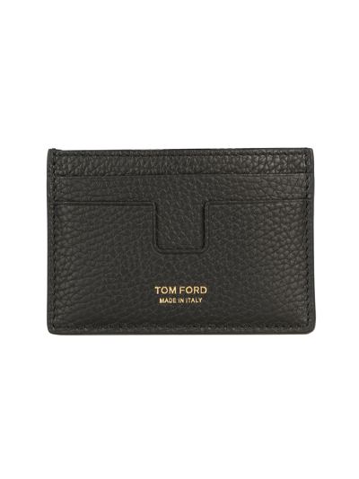 TOM FORD PEBBLED LEATHER CARD HOLDER 