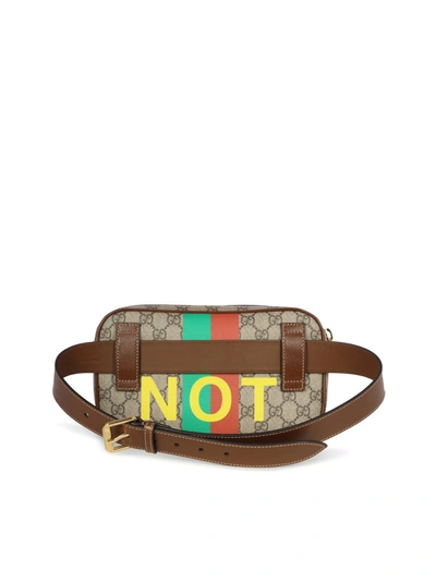 Shop Gucci Gg Supreme Belt Bag With Fake Print In Multicolour