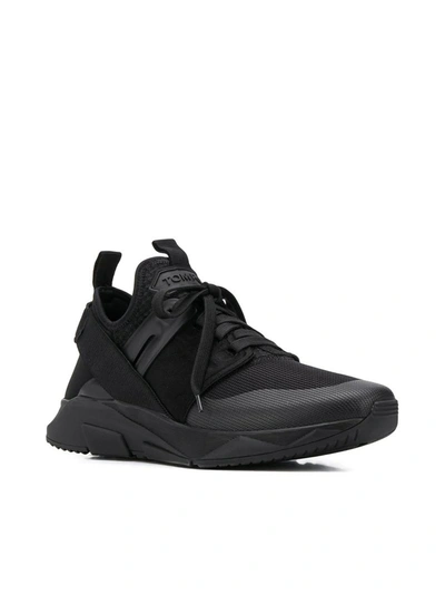 Shop Tom Ford Nylon Mesh Jago Sneakers In Black