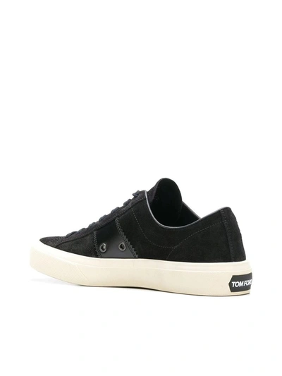 Shop Tom Ford Low Top Sneakers In Black