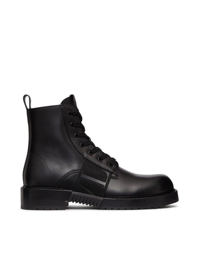 Shop Valentino Combat Boot Vl7n City In Black