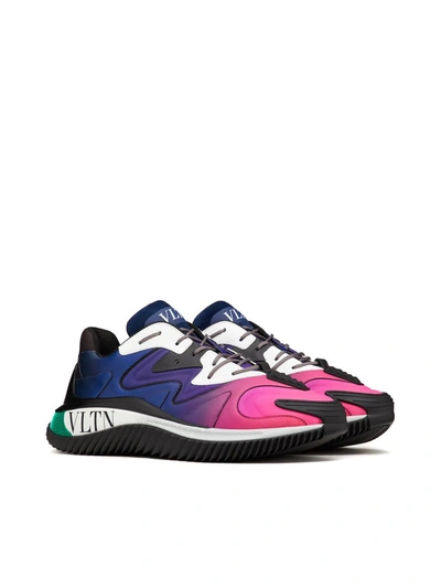 Shop Valentino Wade Runner Sneaker In Neoprene And Texil In White