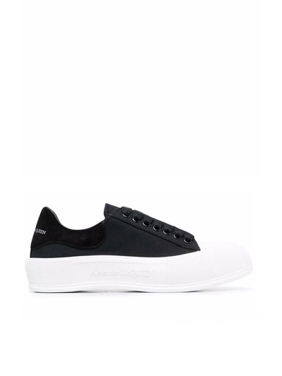 Shop Alexander Mcqueen Deck Lace-up Plimsoll In Blue