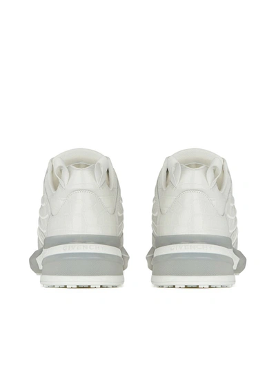 Shop Givenchy Sneakers In Crocodile Effect Leather In White