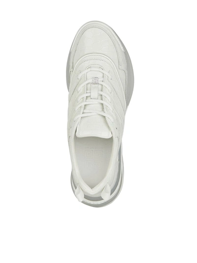 Shop Givenchy Sneakers In Crocodile Effect Leather In White