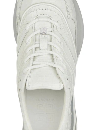 Shop Givenchy Sneakers In Crocodile Effect Leather In White