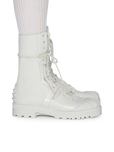 Shop Dior Iron Boots In White