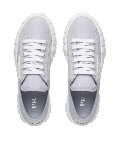 Shop Prada Double Wheel Low-top Sneakers In Grey
