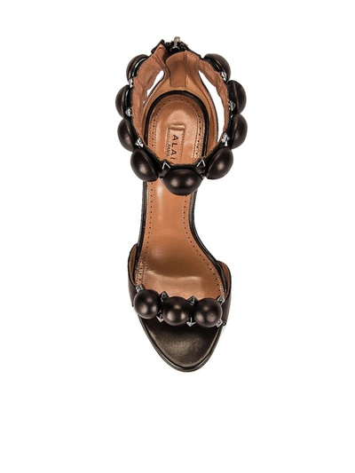 Shop Alaïa Leather "bombe" Sandals In Black