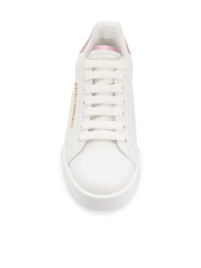 Shop Dolce & Gabbana Portofino Sneakers In White