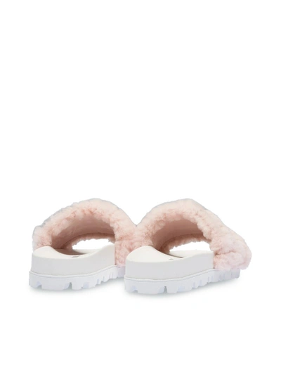 Shop Miu Miu Matelasse Sandals In Pink & Purple