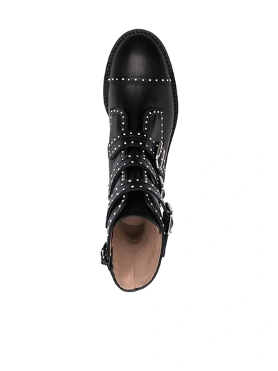 Shop Stuart Weitzman Jesse Lift Studded Boots In Black