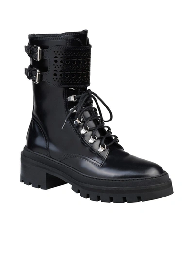 Shop Alaïa Lace-up Boots In Black