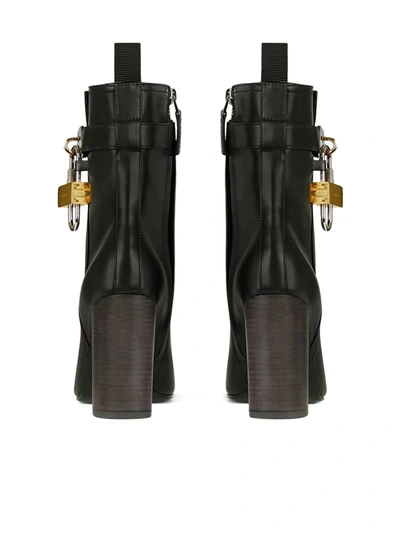 Shop Givenchy Boots In Leather With Padlock In Black