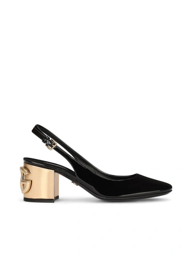 Shop Dolce & Gabbana Dg Block Heel Pumps In Black