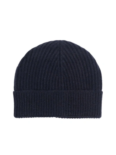 Shop Maison Margiela Ribbed Cap In Blue