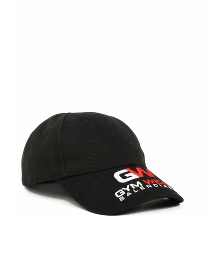 Shop Balenciaga Gym Wear Baseball Cap In Black