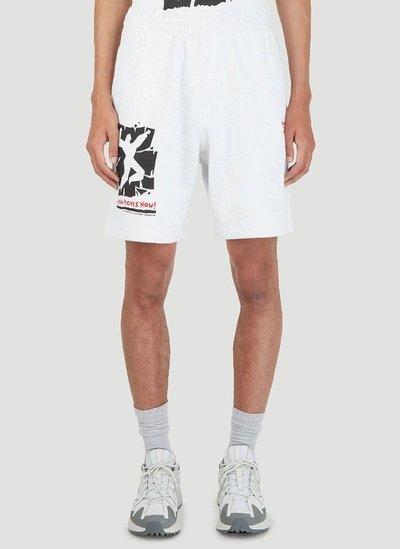 Reebok Slogan Print Shorts In White | ModeSens