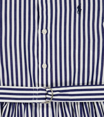 Shop Polo Ralph Lauren Striped Cotton Poplin Shirt Dress In White